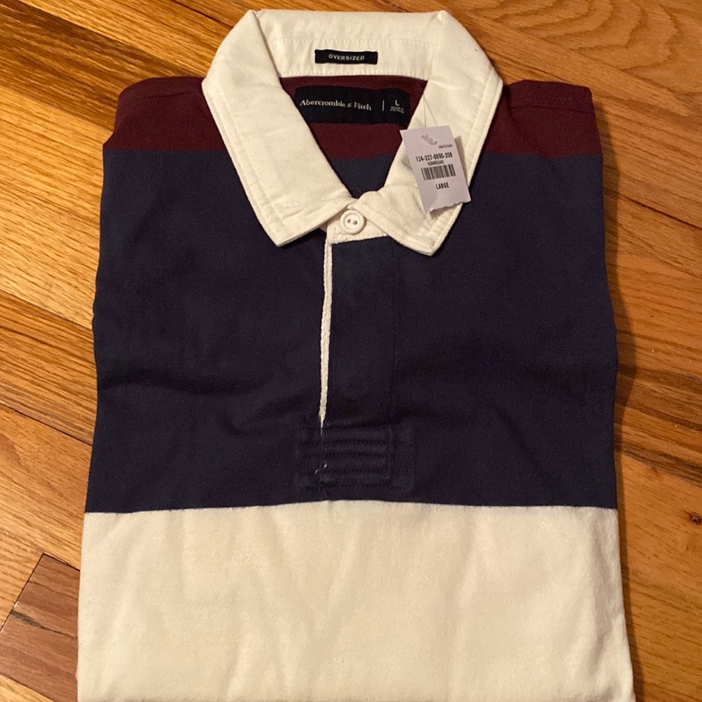 Abercrombie & Fitch NWT Oversized Rugby Polo Mens LARGE